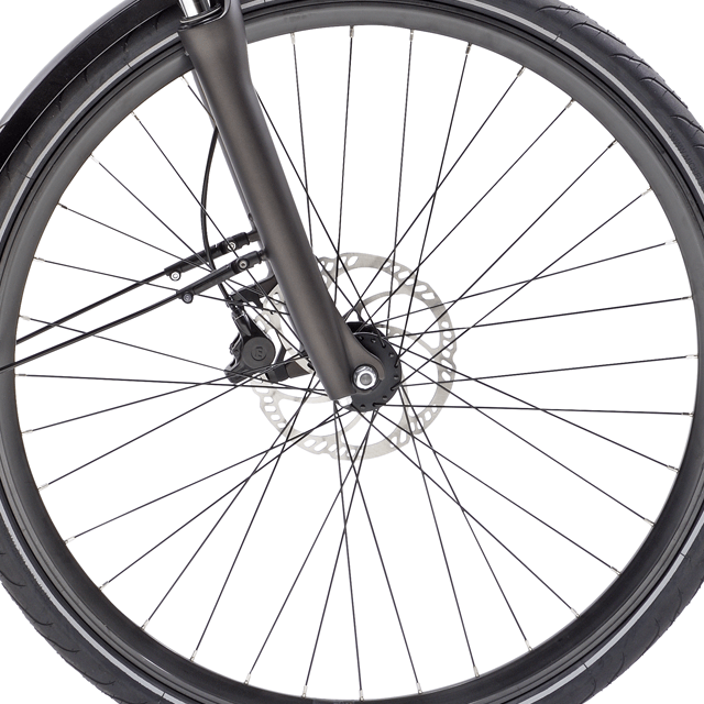 Focus on Magura MT2 hydraulic brakes of the eT01 D10 Powertube Peugeot bike