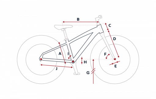 Peugeot JFB20 junior fat bike geometry