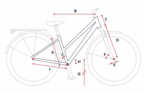 Peugeot T02 Mixt trekking bike geometry