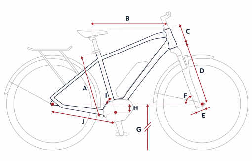 Peugeot eT01 Gent trekking bike geometry