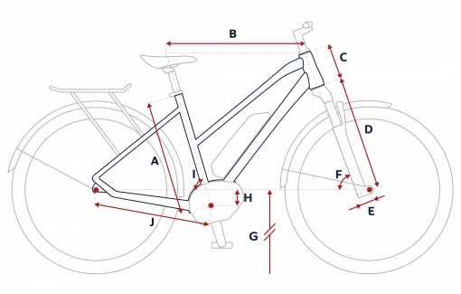 Peugeot eT01 Mixt trekking bike geometry