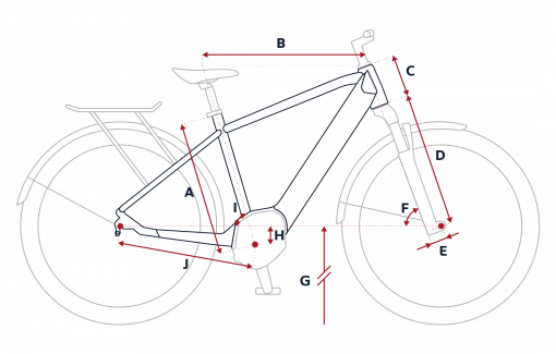 Peugeot eT01 PowerTube trekking bike geometry